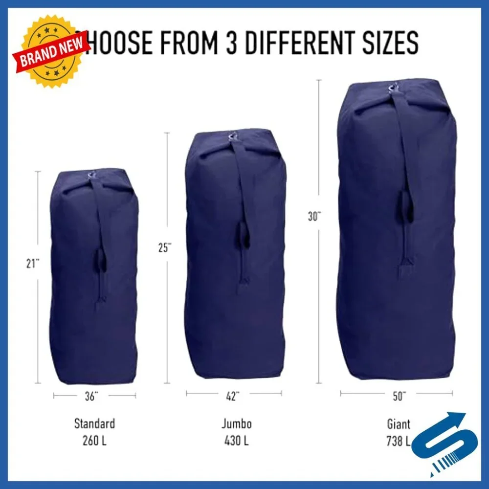 Top Load Canvas Duffle Bag Rugged Travel Gear Classic Minimal Adventure Ready